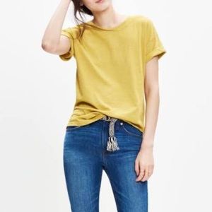 Mustard yellow madewell tshirt